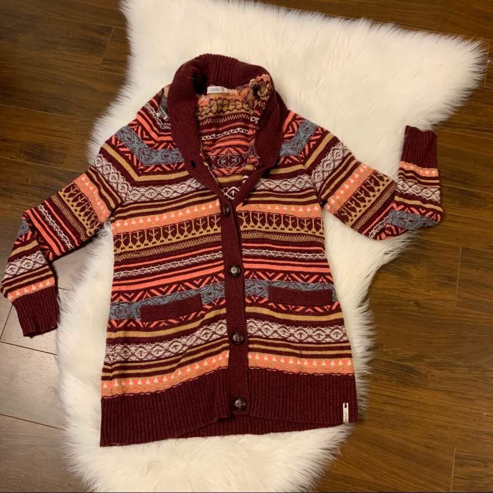 NWT WOOLRICH Cardigan Sweater Blazing Star Fair Isle Warm Cozy - Picture 12 of 15